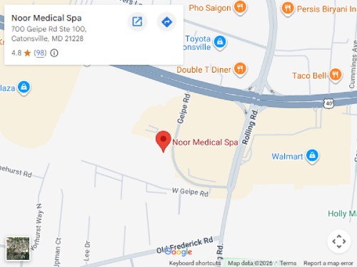 Get Directions to Noor Medical Spa Medical Spa in Catonsville, MD